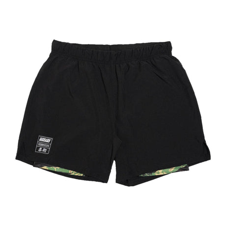 Black Scramble Tiger Camo Combination Shorts   