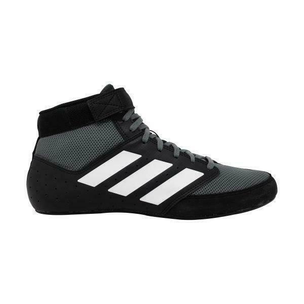 Black-White Adidas Mat Hog 2.0 Wrestling Boots   