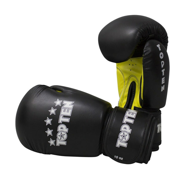 Black-Yellow Top Ten R2M 2016 Boxing Gloves 10oz   