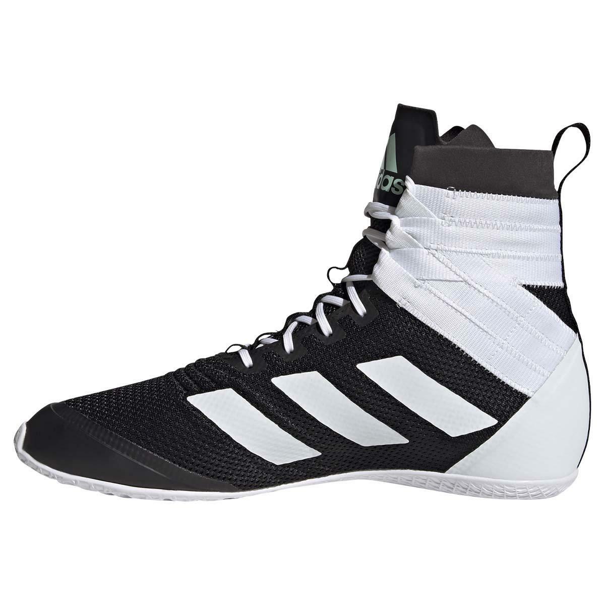 Black-White Adidas Speedex 18 Boxing Boots   