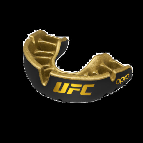 Black Metal-Gold Opro Junior UFC Gold Mouth Guard   