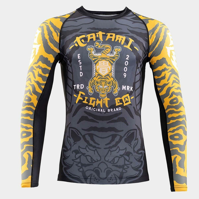 Black/Yellow Tatami Flying Tiger Eco Tech Recycled Rash Guard   