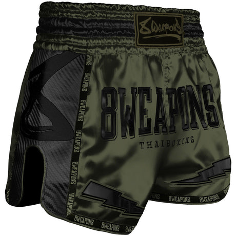 8 Weapons Underground Olive Carbon Muay Thai Shorts   