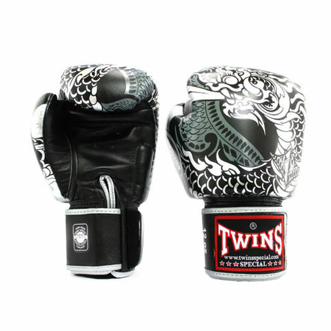 Twins Boxing Gloves FBGVL3-52 Nagas Black/Silver