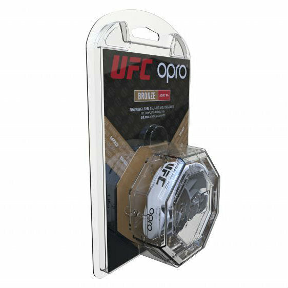 White Opro UFC Bronze Mouth Guard   