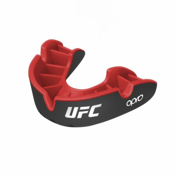 Black-Red Opro UFC Silver Mouth Guard   