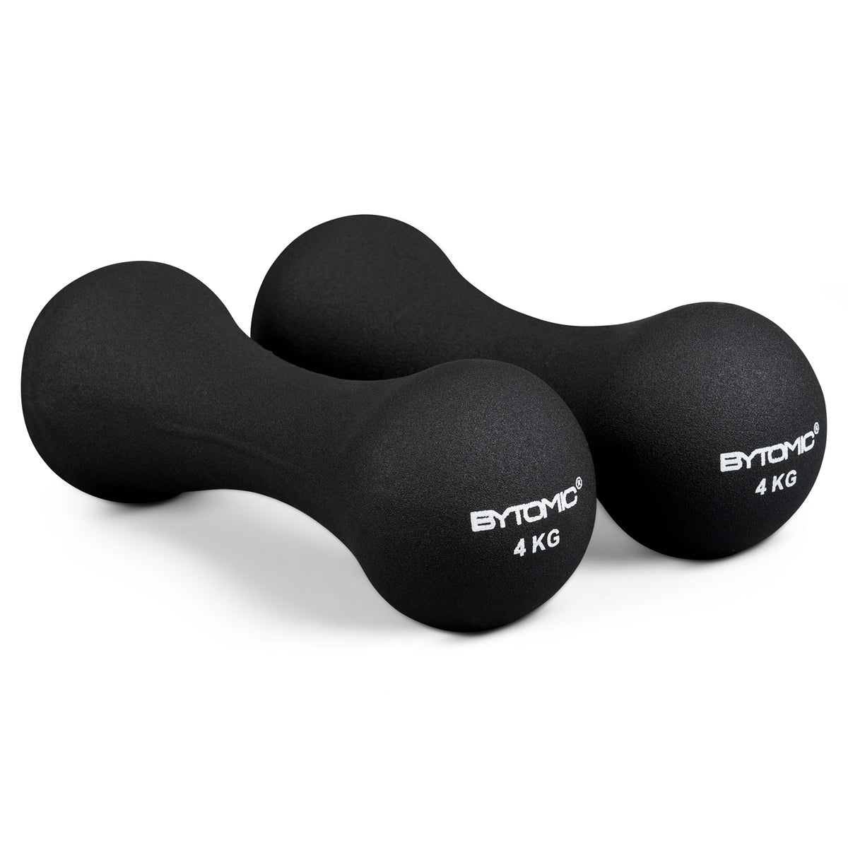 Black Bytomic Neoprene 4kg Dumbbells   