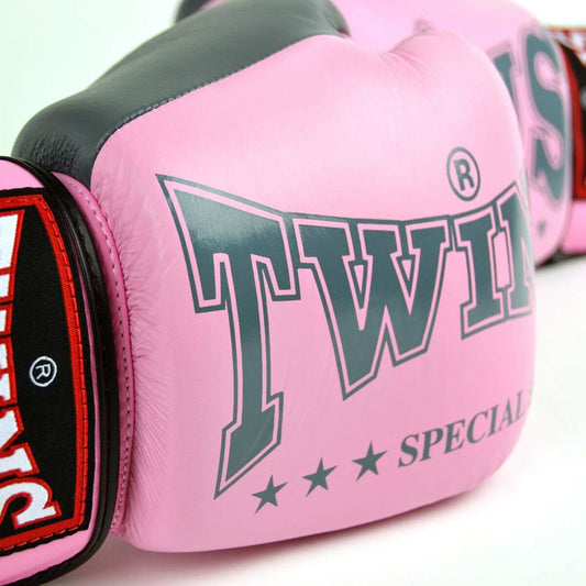 Pink-Grey Twins BGVL3 2-Tone Boxing Gloves