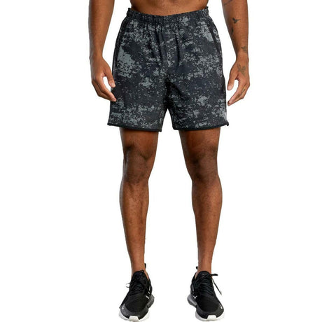 RVCA Yogger Stretch Performance Training Shorts Black/Grey Small 