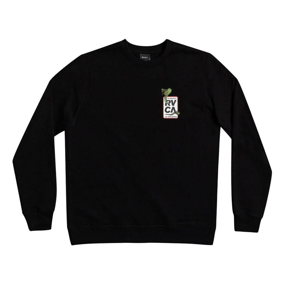 Black RVCA Snake Eyes Crewneck Jumper   