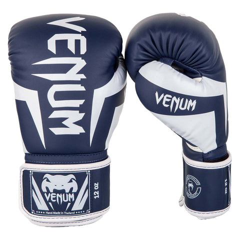 Navy/White Venum Elite Boxing Gloves