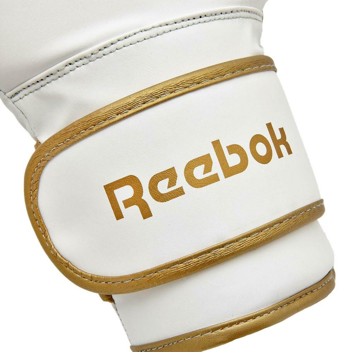 Reebok Boxing Gloves White/Gold RSCB-12010GD