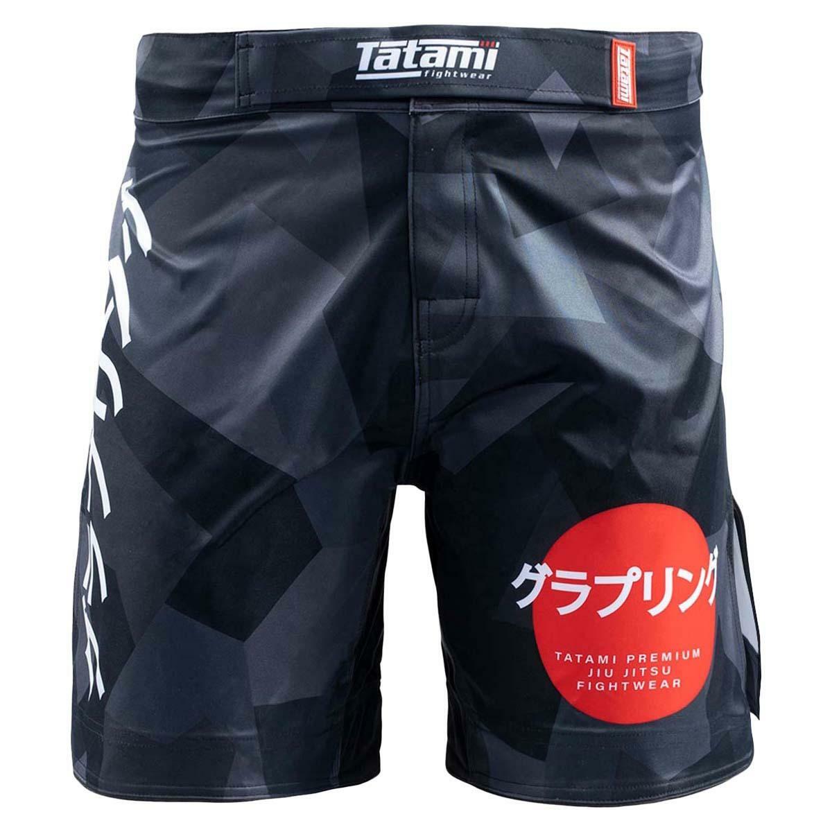 Tatami Onyx Black Camo Grappling Shorts TATGS32BK