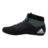 Black-White Adidas Mat Hog 2.0 Wrestling Boots   