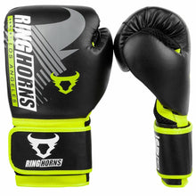 Black/Neo Yellow Ringhorns Charger MX Boxing Gloves