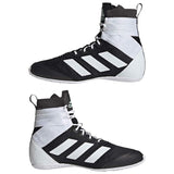 Black-White Adidas Speedex 18 Boxing Boots   