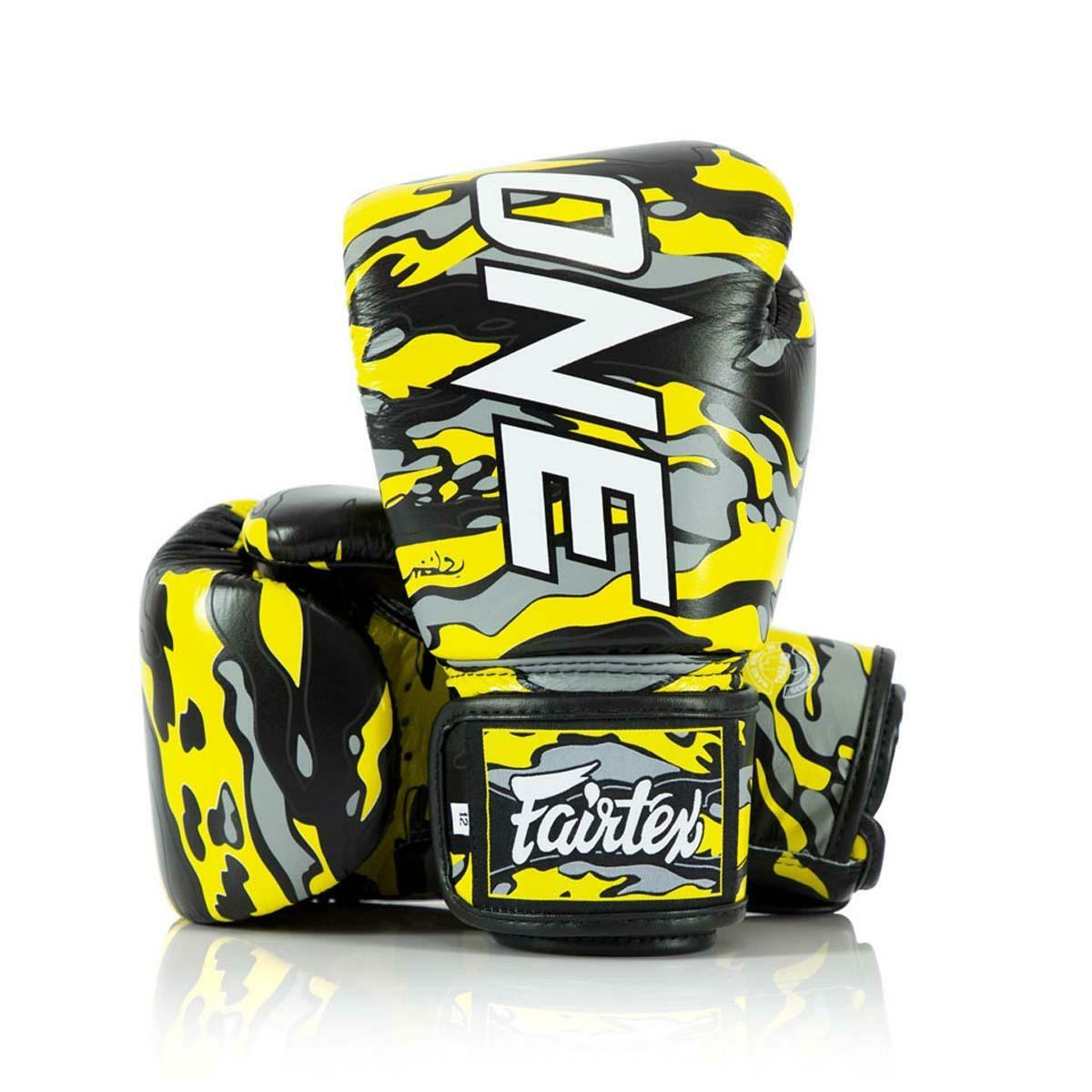 Fairtex BGV X ONE Camo Boxing Gloves Black/Yellow FX-BGV-ONE
