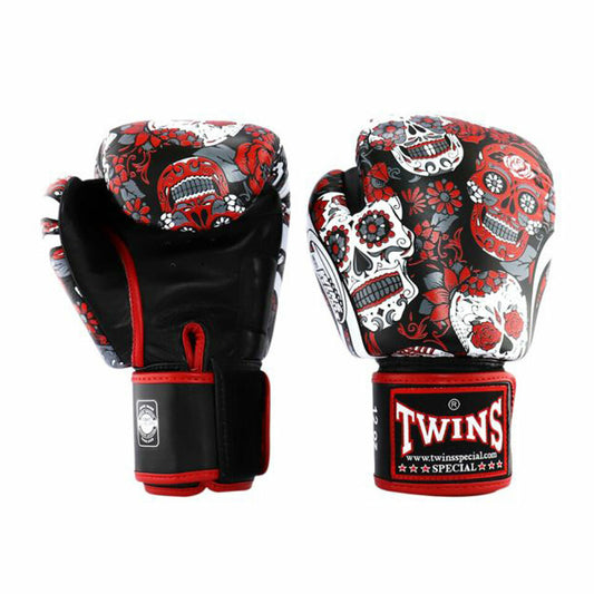 Red Twins FBGVL3-53 Skull Boxing Gloves