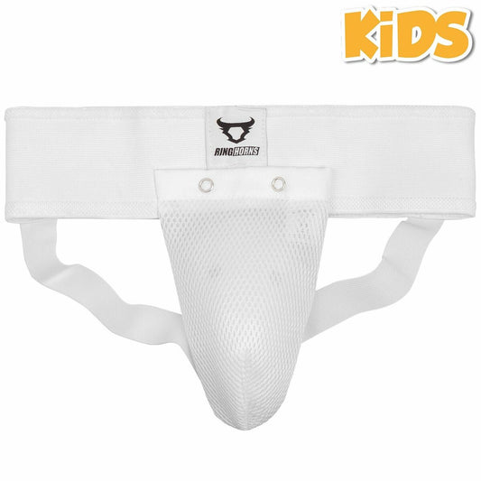 White Ringhorns Charger Kids Groin Guard