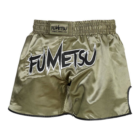 Khaki/Black Fumetsu Combat Muay Thai Shorts