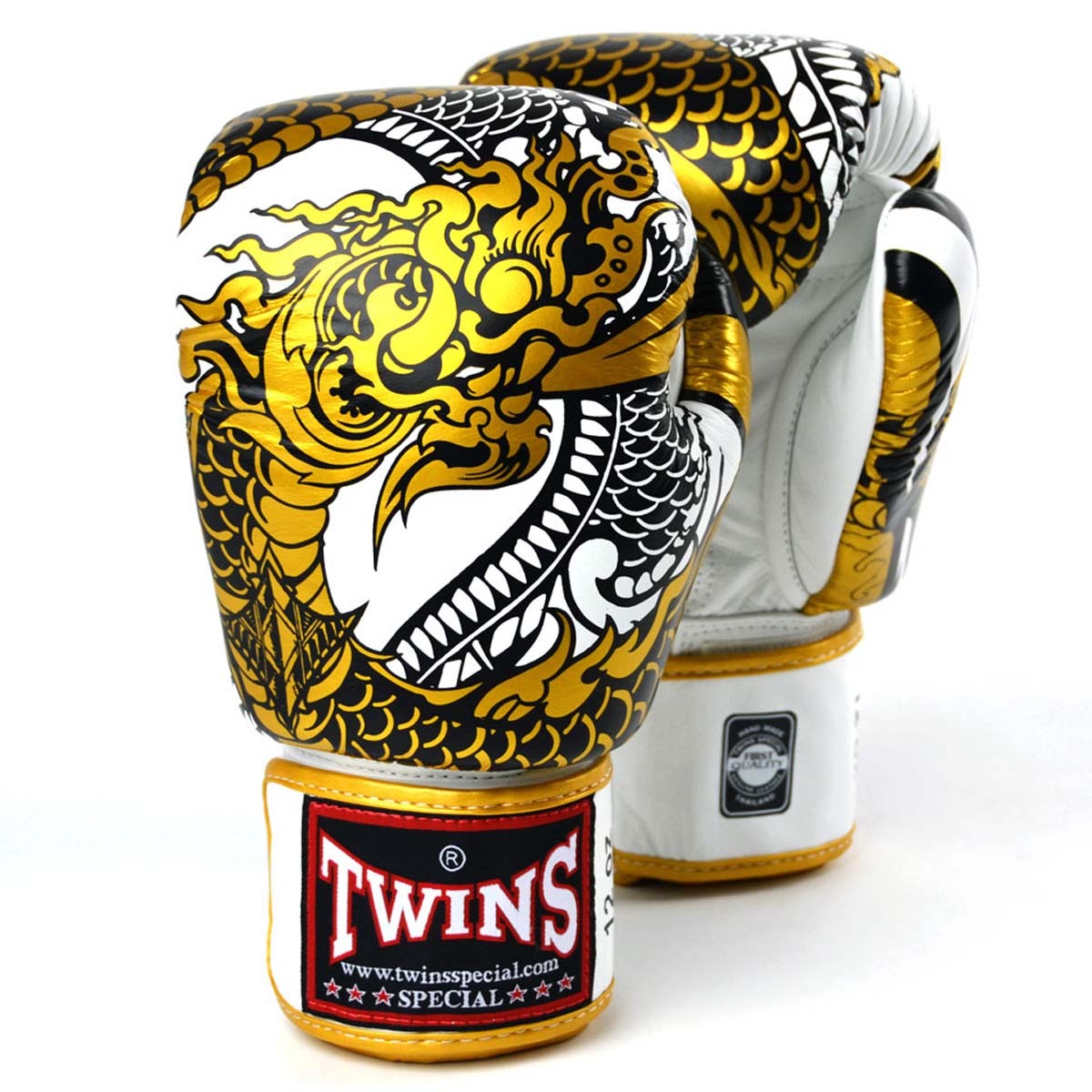 Twins Boxing Gloves FBGVL3-52 Nagas White/Gold