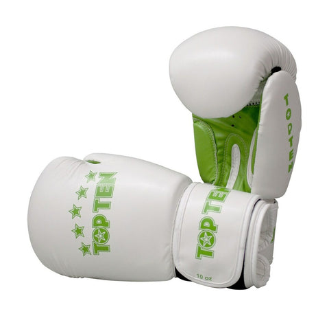 White-Green Top Ten R2M 2016 Boxing Gloves 10oz