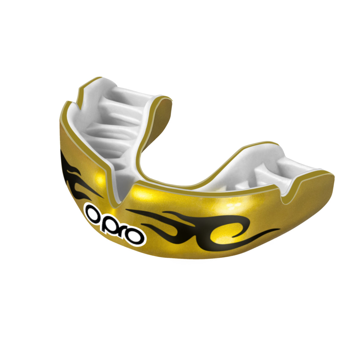 Gold-White Opro Power Fit Bling Urban Mouth Guard   