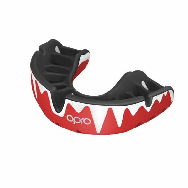 Red-Black Opro Platinum Fangz Gen 4 Mouth Guard   