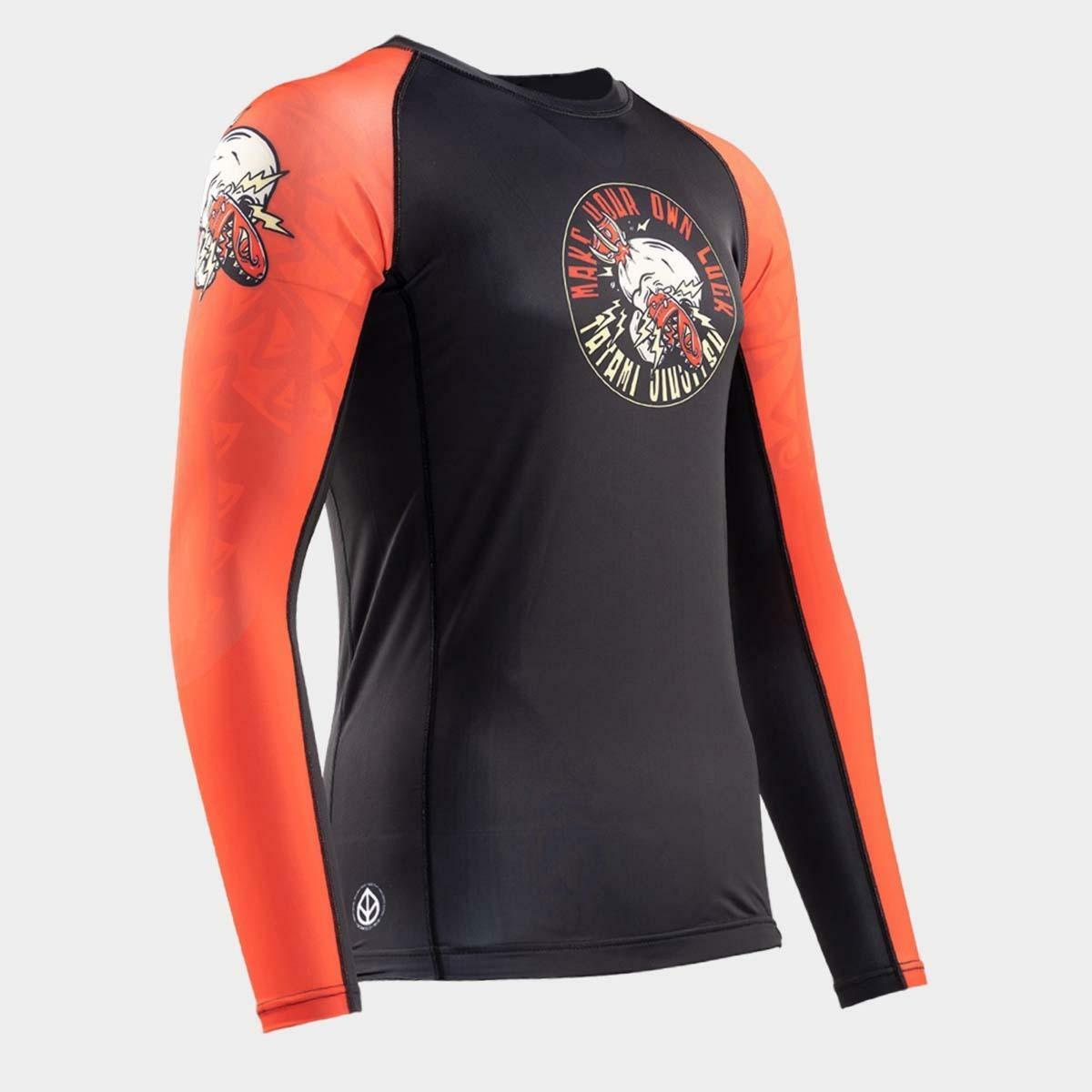 Black/Red Tatami Lucky Eco Tech Recycled Rash Guard   