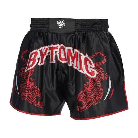 Bytomic Twin Tiger Muay Thai Shorts Black/Red/White Large 