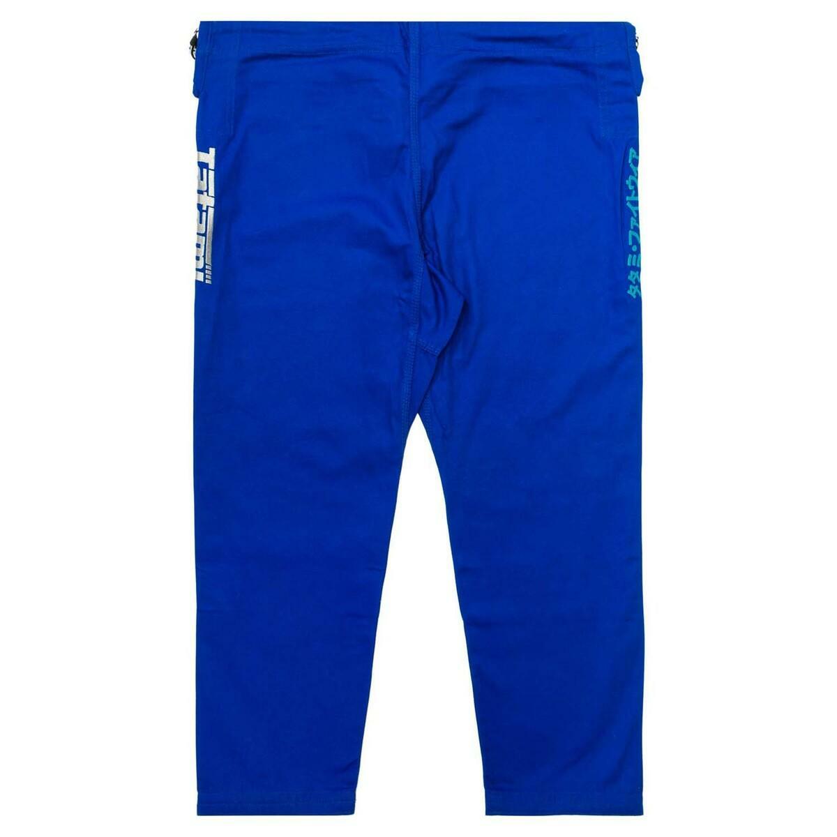 Grey on Blue Tatami Fightwear Estilo Black Label Mens BJJ Gi   