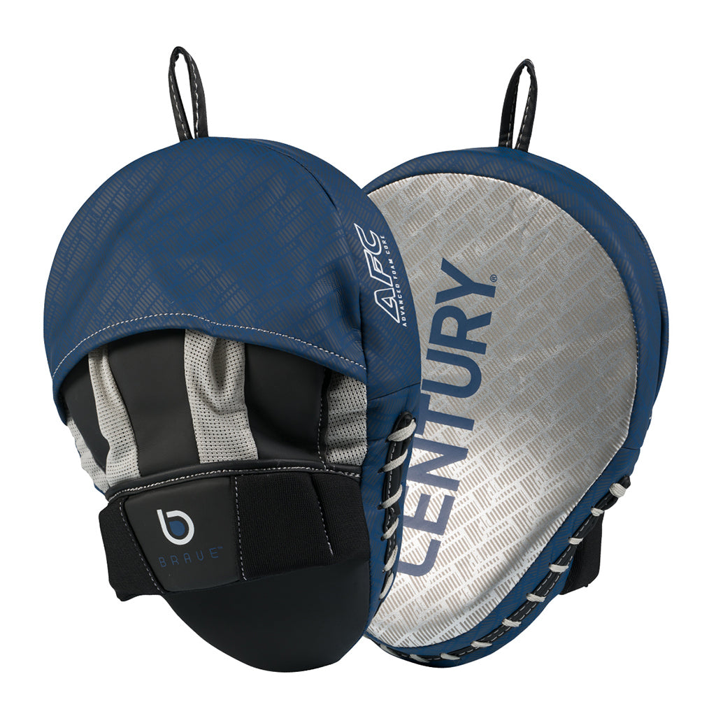 Century Brave Curved Punch Mitts Silver/Navy