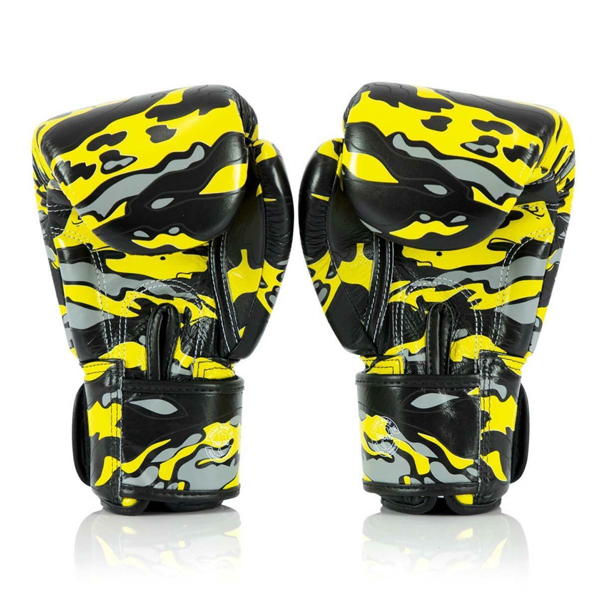 Fairtex BGV X ONE Camo Boxing Gloves Black/Yellow FX-BGV-ONE