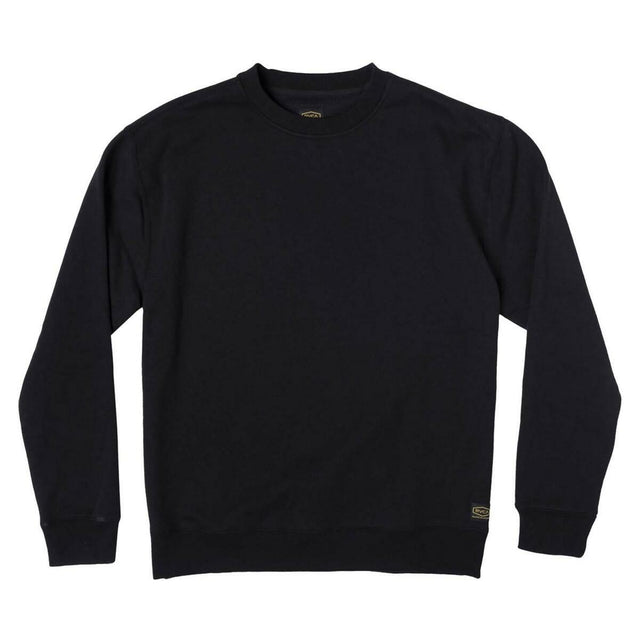 Black RVCA Day Shift Fleece Crewneck Jumper   