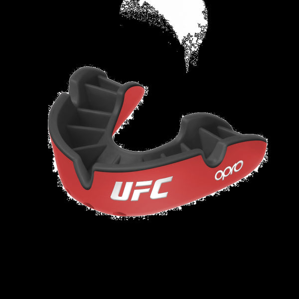 Red-Black Opro UFC Silver Mouth Guard   