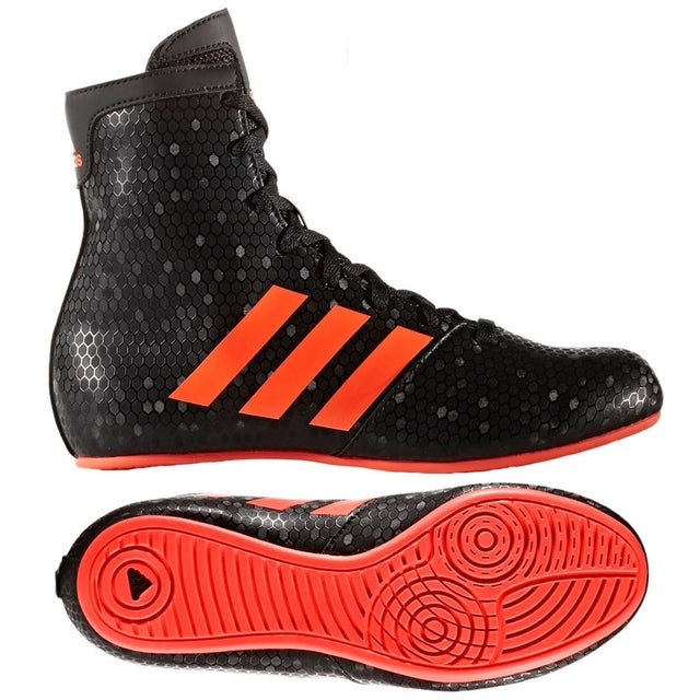 Black-Orange Adidas KO Legend 16.2 Kids Boxing Boots   